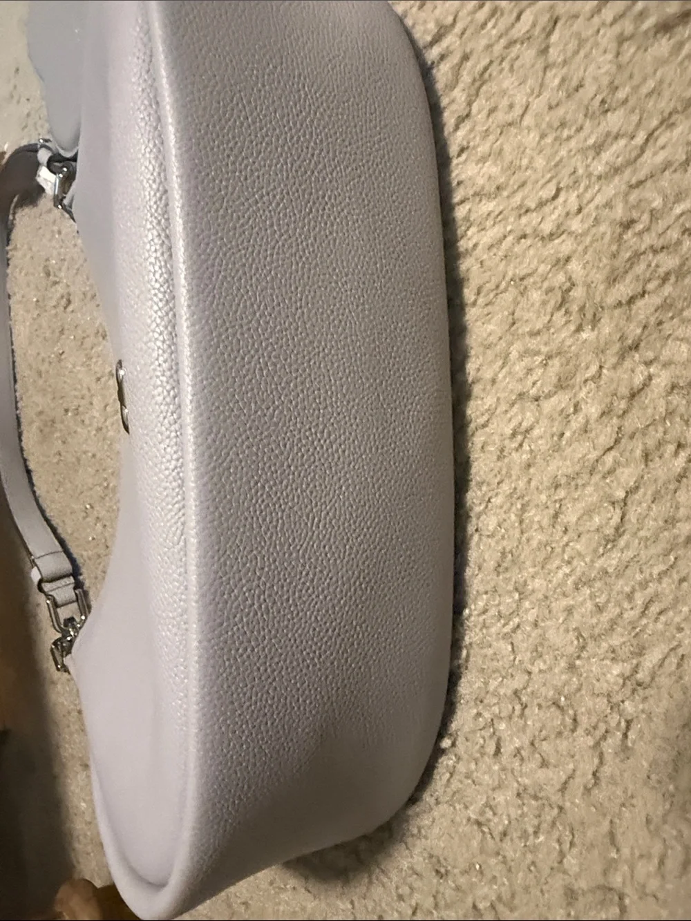 Kate Spade light grey Pebbled Leather Shoulder Bag with Heart Pouch and wallet